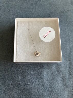 Silver Crown Pendant Necklace - Elegant Silver Tone
